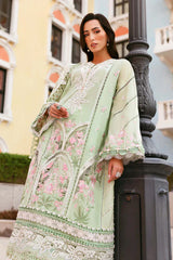 3 Piece Unstitched Embroidered Lawn Suit - D-2611-A