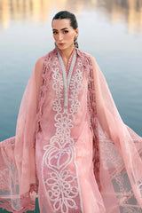 3 Piece Unstitched Embroidered Organza Suit - D-2604-B