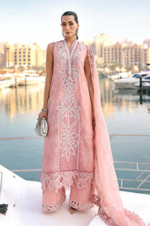 3 Piece Unstitched Embroidered Organza Suit - D-2604-B