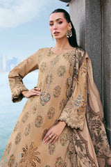 3 Piece Unstitched Embroidered Jacquard Lawn Suit - D-2605-A-