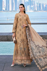 3 Piece Unstitched Embroidered Jacquard Lawn Suit - D-2605-A-