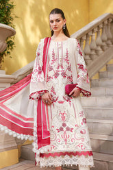 3 Piece Unstitched Embroidered Jacquard Lawn Suit - D-2609-A