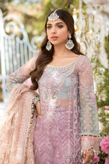 Maria b Shades of Lilac Pink and Blue grey (BD-2105)