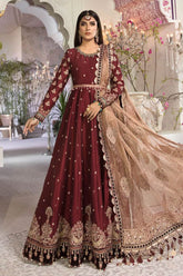 Maria b Maroon and Salmon pink (BD-2204)