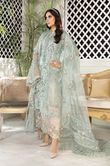 Maria b Sky blue and Peach (BD-2206)