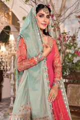 Salmon Pink and Feroza (BD-2402)