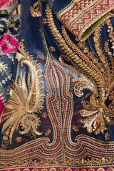 Maryam Hussain Wedding Collection Embroidered Net Neelum