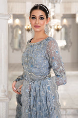 Maria B Saree Ice Blue MC-049