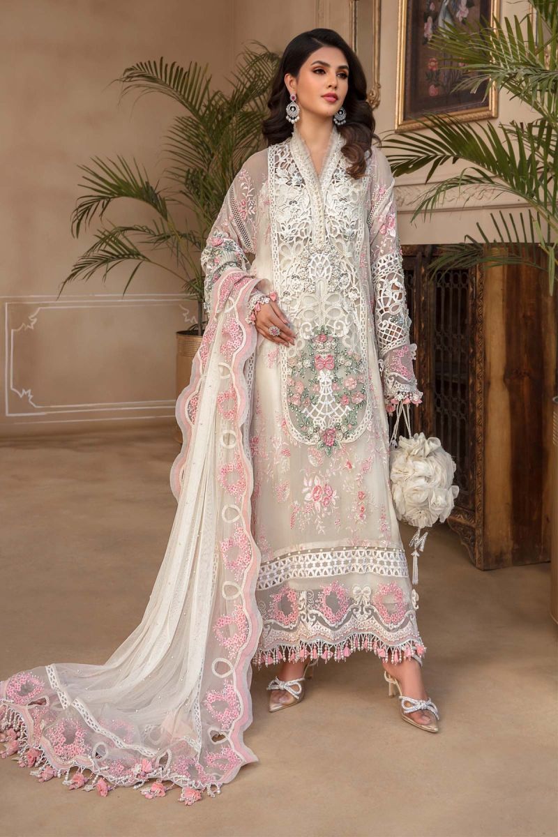 pink and white chiffon dress PINK & WHITE CHIFFON DRESS Gulabi Dori