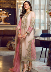 sara rohail asghar Peach Nouveau Pakistani wedding bridal dresses mehndi nikkah outfits