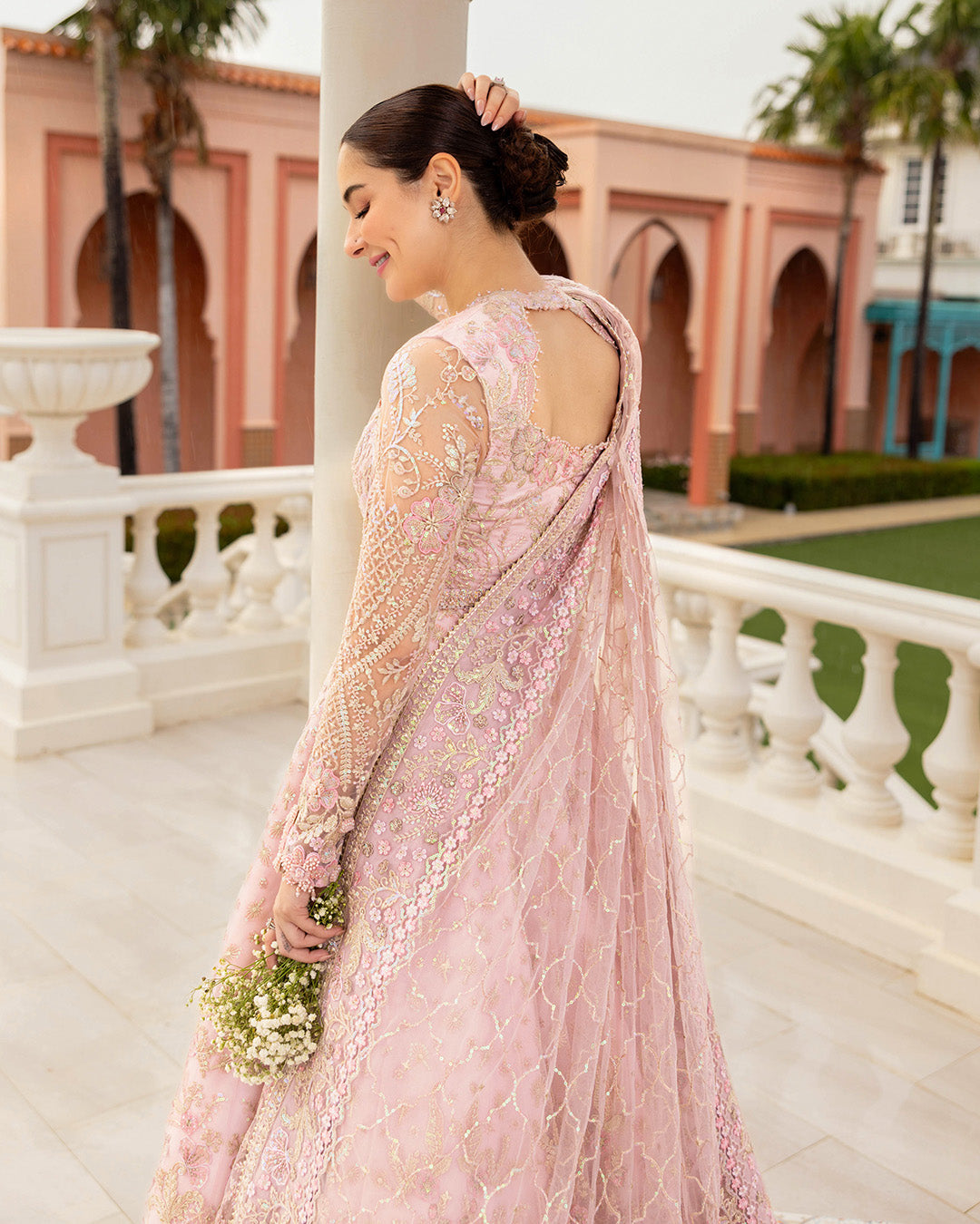 faiza saqlain pink dress Faiza Saqlain Bridal Pakistani Lehenga