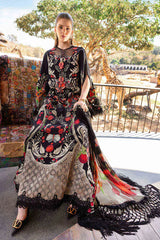 3 Piece Unstitched Embroidered Lawn Suit - MPT-2912-B