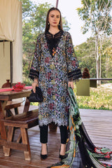 3 Piece Unstitched Embroidered Lawn Suit  -MPT-2914-B