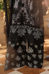 3 Piece Embroidered Chiffon Suit - MPC-26-101-Black