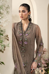 Maria b Chiffon | MCS-26-102-Muted Mocha Brown