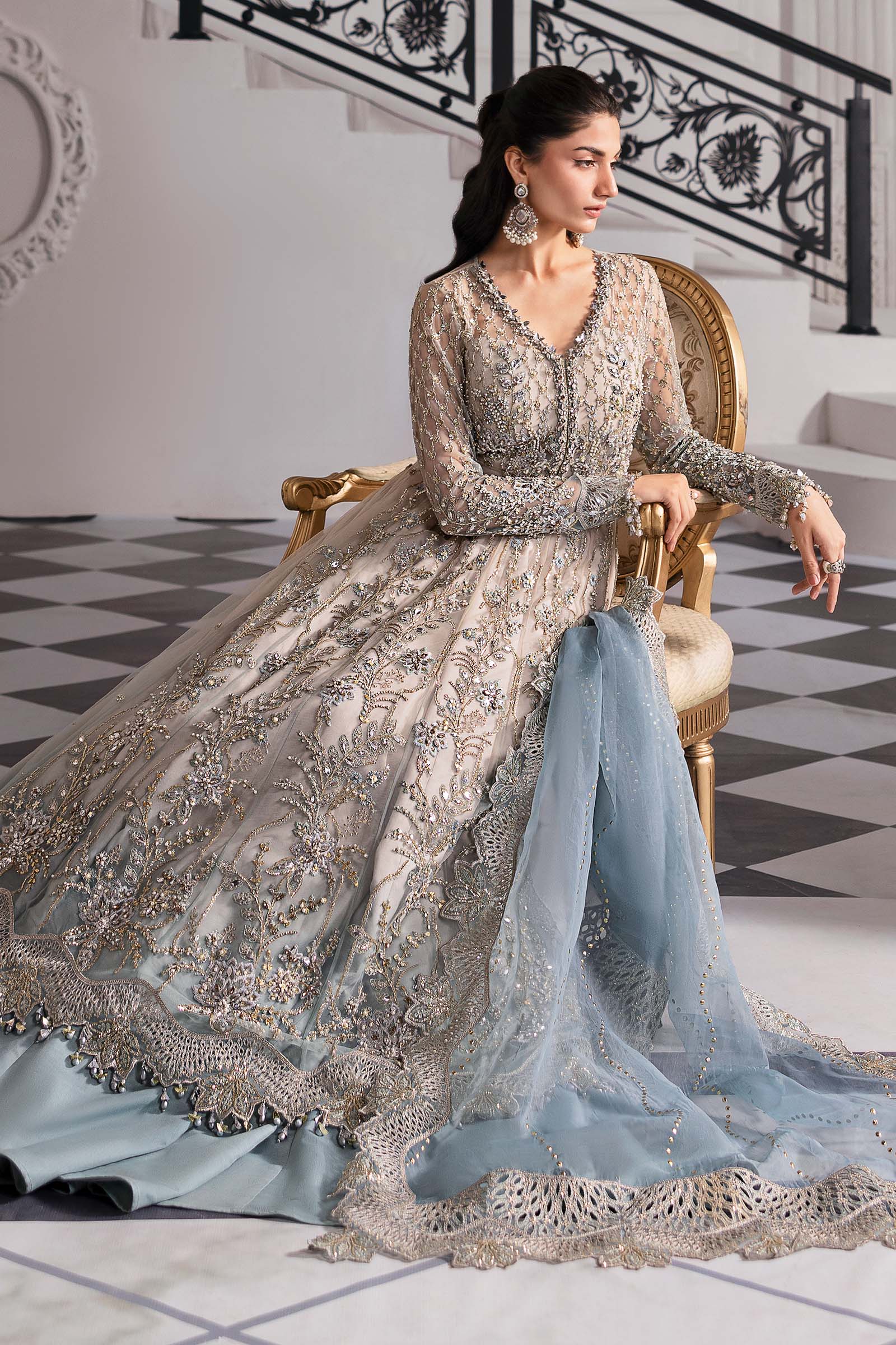 maria b BD-3002-Coffee to Aqua