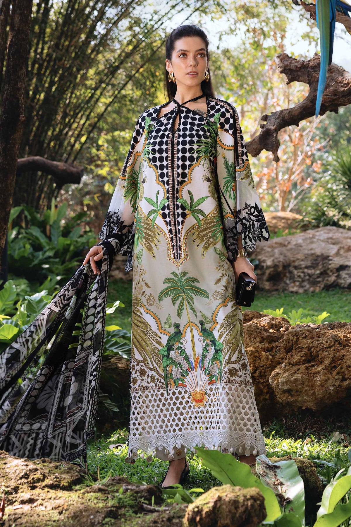 3 Piece Unstitched Embroidered Lawn Suit - MPT-2905-A