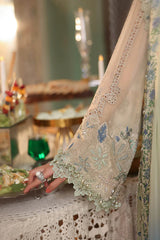 3 Piece Embroidered Chiffon Suit - MPC-26-105-Pistachio Green