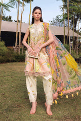 3 Piece Unstitched Embroidered Lawn Suit - MPT-2908-A