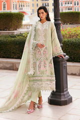 3 Piece Unstitched Embroidered Lawn Suit - D-2611-A
