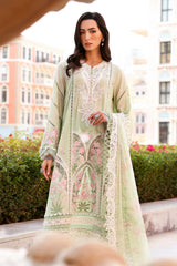 3 Piece Unstitched Embroidered Lawn Suit - D-2611-A