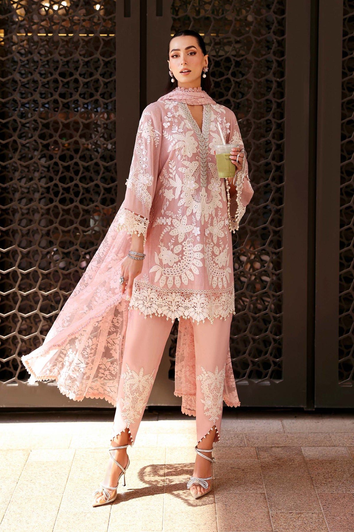3 Piece Unstitched Embroidered Lawn Karandi Suit - D-2603-A