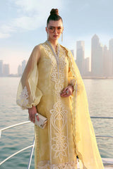 3 Piece Unstitched Embroidered Organza Suit - D-2604-A