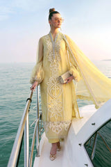 3 Piece Unstitched Embroidered Organza Suit - D-2604-A