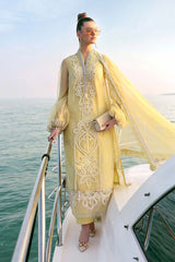 3 Piece Unstitched Embroidered Organza Suit - D-2604-A