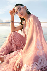 3 Piece Unstitched Embroidered Organza Suit - D-2604-B