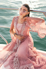 3 Piece Unstitched Embroidered Organza Suit - D-2604-B
