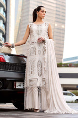 3 Piece Unstitched Embroidered Lawn Suit - D-2608-A