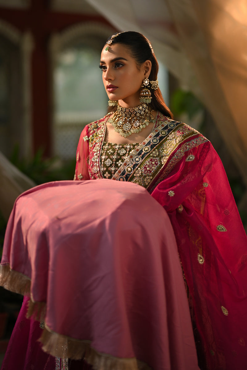 Bride Rimel qalamkar rimel Pakistani wedding bridal dresses mehndi nikkah outfits ...