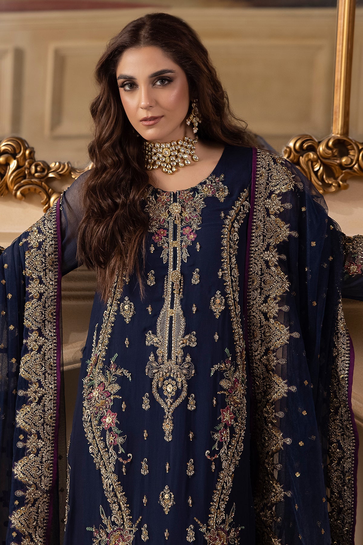 3-Pc Unstitched Premium Luxury Chiffon DJW4-01