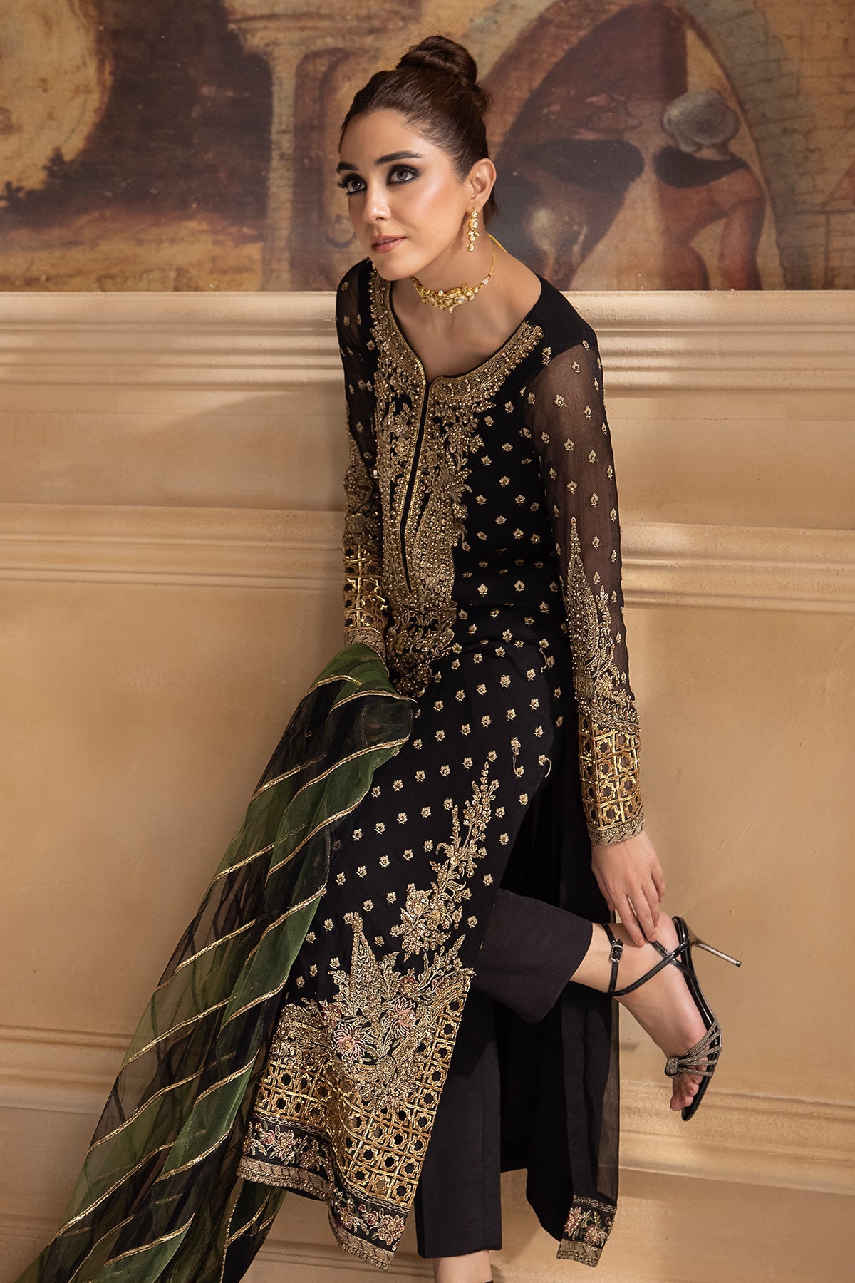 3-Pc Unstitched Premium Luxury Chiffon DJW4-06