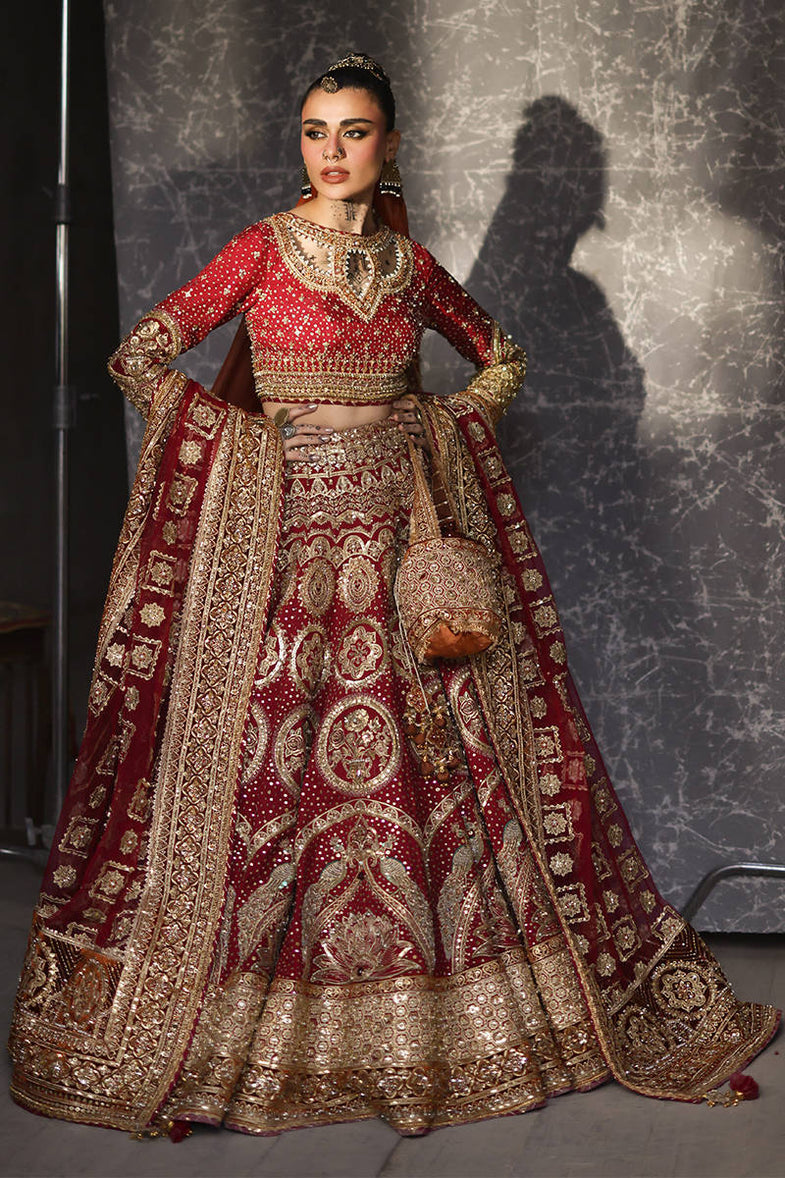 red and gold wedding dress pakistani Embyrlen Pakistani indian wedding bridal dresses mehndi nikkah eid formal  party outfits usa uk – Pakistani Designer Dresses main image 1