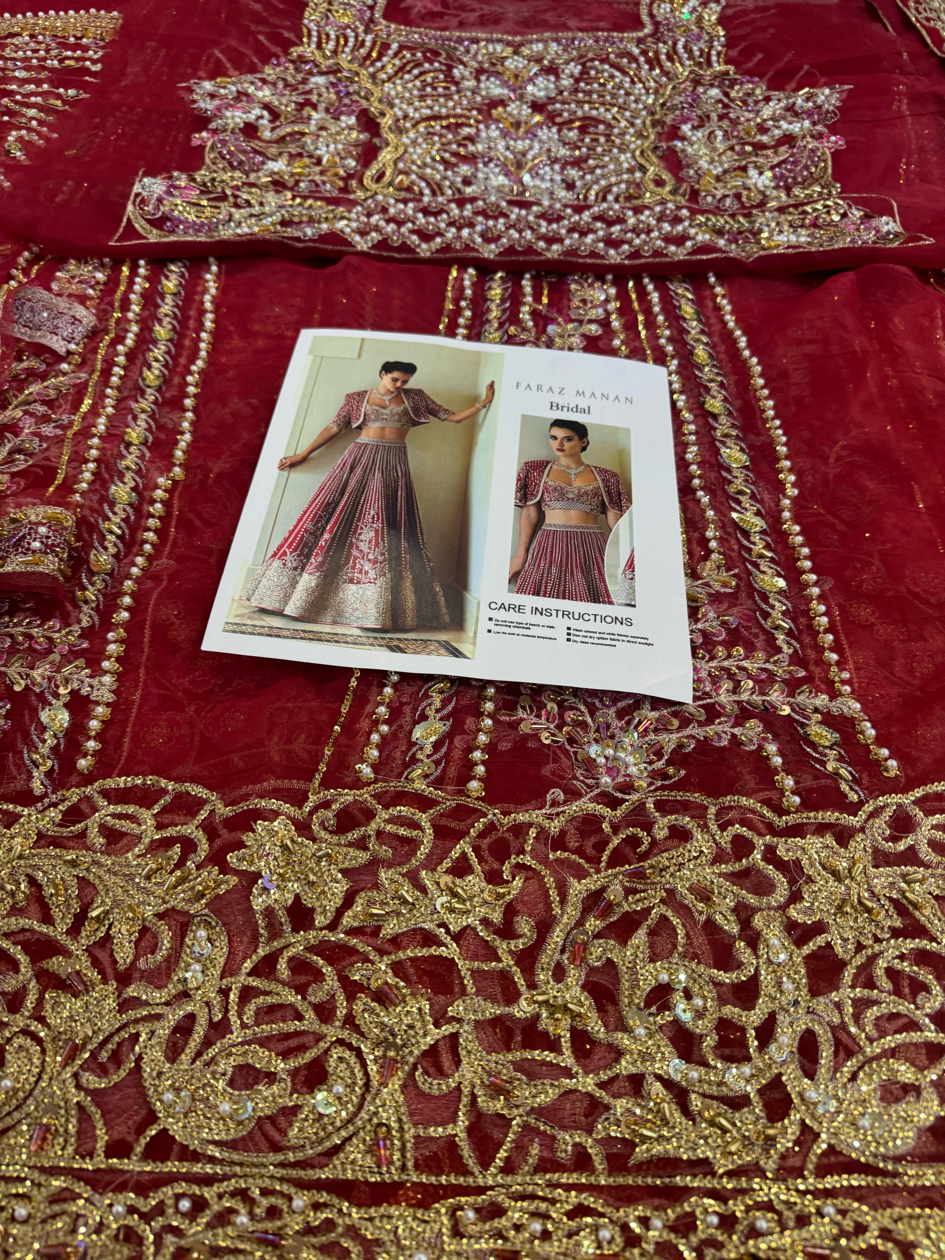 Faraz Manan Bridal ultimate red