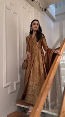 Haris Shakeel - Copper Gold Hibiscus Angrakha