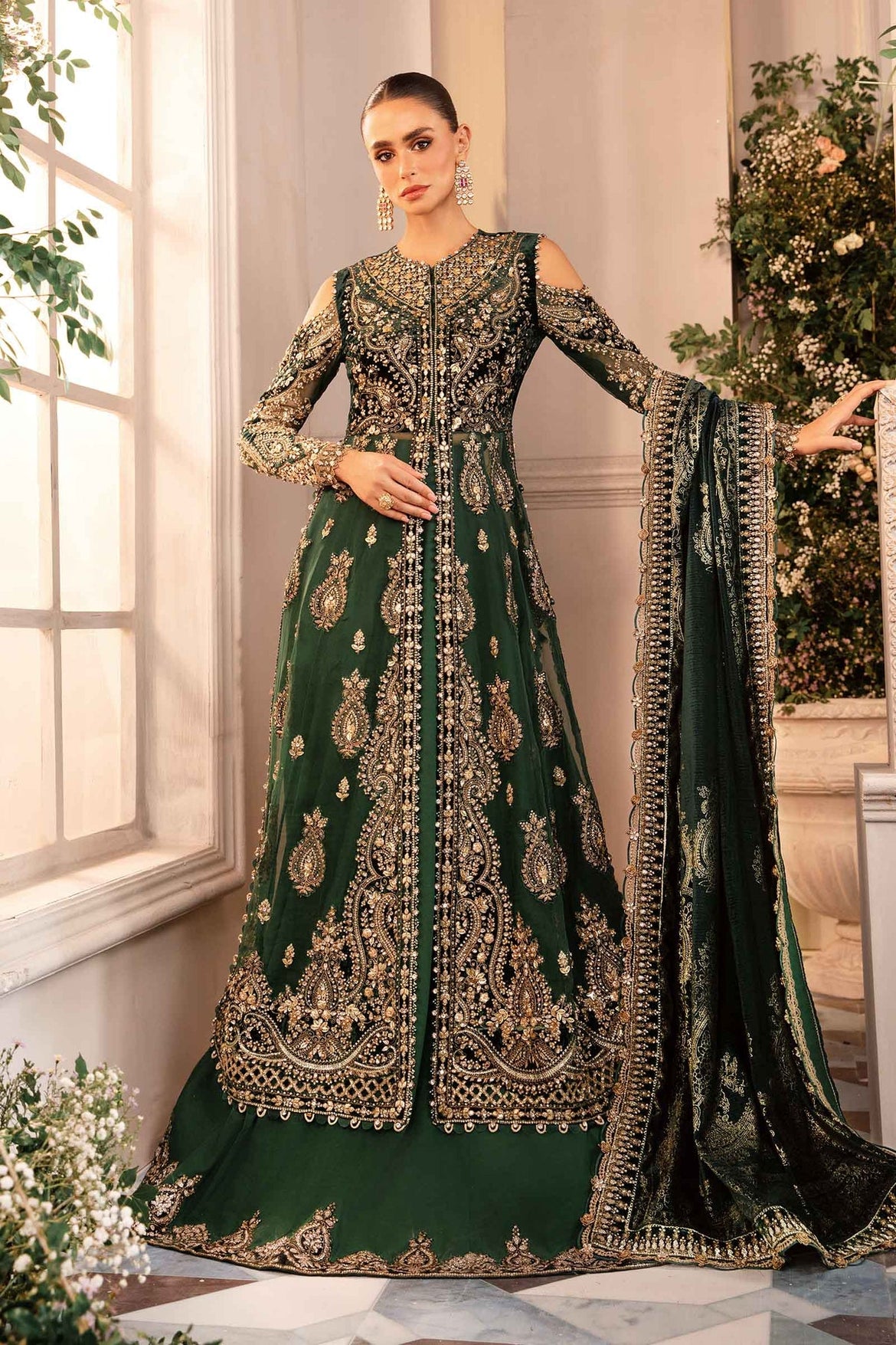 green nikkah dress pakistani Pakistani Wedding Dresses Indian Clothes Embroidery Green Front Open Long  Maxi Dress Nikkah Partywear Walima Guest Outfit Custom Stitched