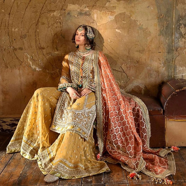 nayab Pakistani wedding bridal dresses mehndi nikkah outfits
