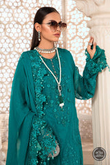 Maria b Chiffon - MPC-22-203-Deep and Sea Green