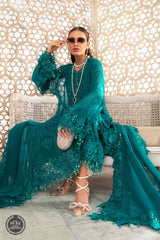 Maria b Chiffon - MPC-22-203-Deep and Sea Green