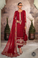 Maria b Chiffon - MPC-22-201-Ruby Red