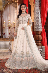 Maria B MBROIDERED - Pearl White and Peachy Silver (BD-2502)