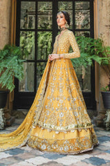 Maria B Couture bridal Yellow MC-801-Ardress