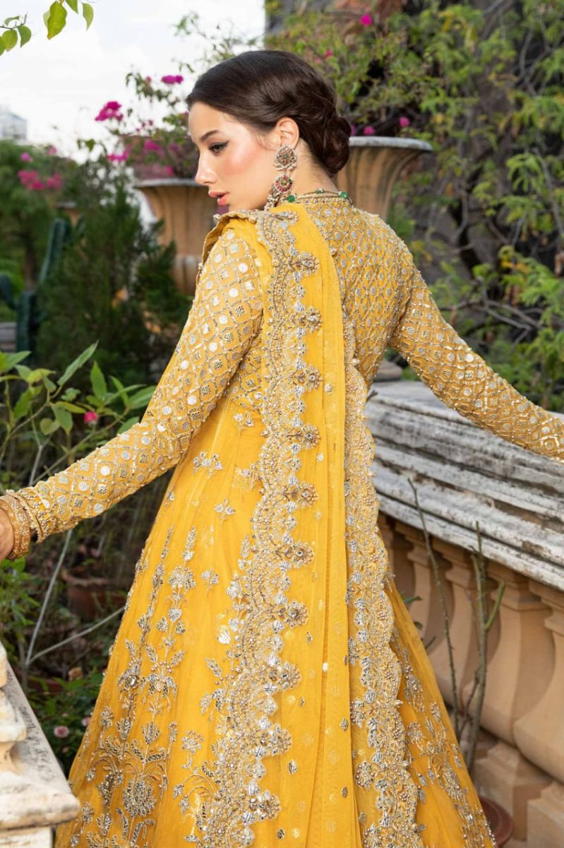 Maria B Couture bridal Yellow MC-801-Ardress