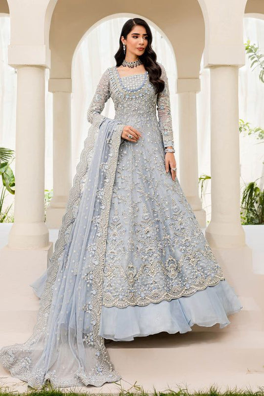 maria b engagement dresses Maria B Luxury Hand-Embellished Chiffon & Organza Suit with Diamante D –  Naaz By Nazia main image 1