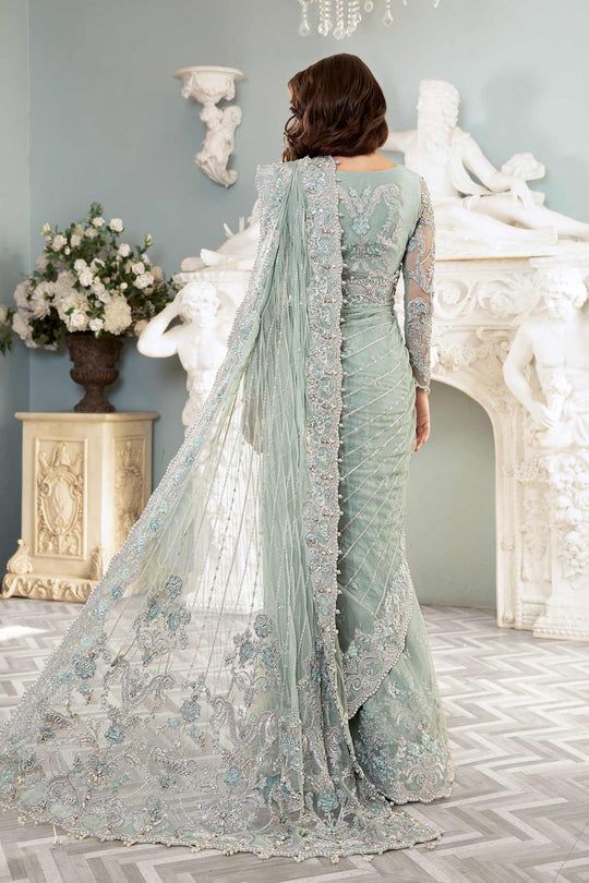 Maria B Couture saree Sea Green MC-807 Zenia Maria B Couture saree Sea Green MC-807 Zenia
