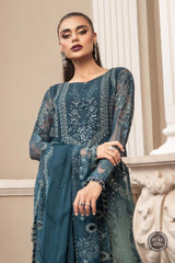 Maria B Chiffon MPC-23-102 Teal Blue