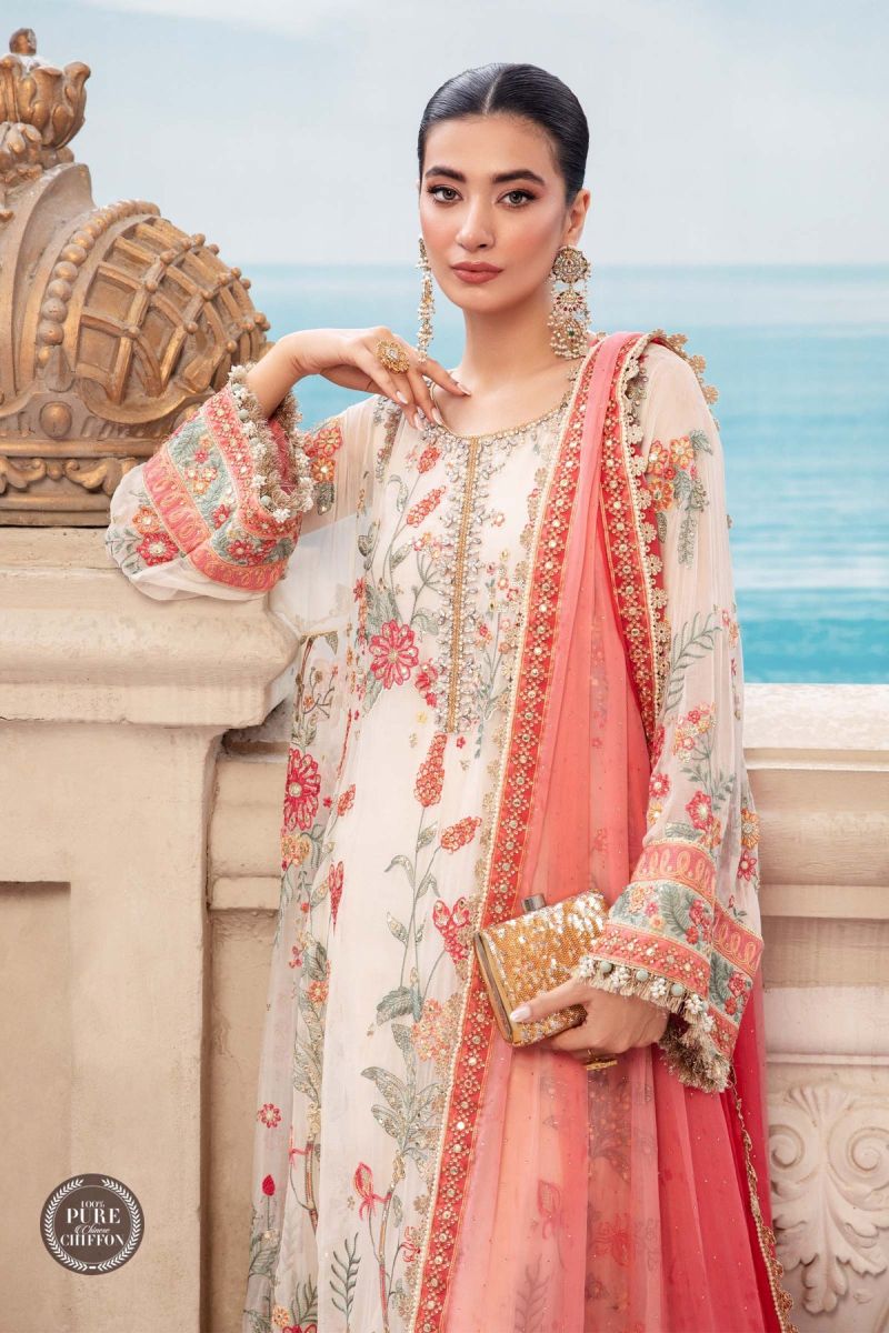 Maria B Chiffon MPC-23-106 Cloud White